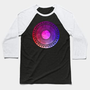 Pink Geometry Zen Mandala Baseball T-Shirt